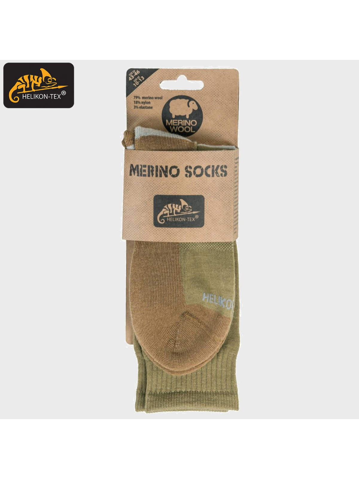 HELIKON-TEX SKARPETY WEŁNA MERINO COYOTE M