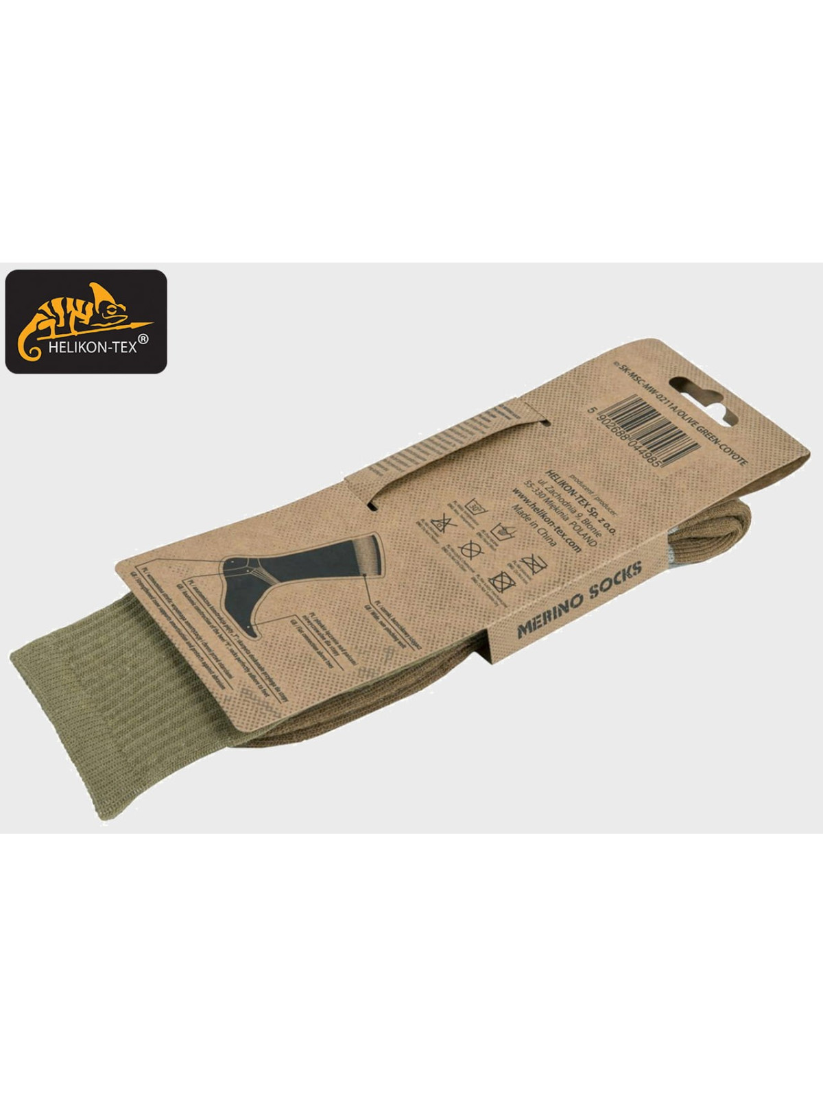 HELIKON-TEX SKARPETY WEŁNA MERINO COYOTE M