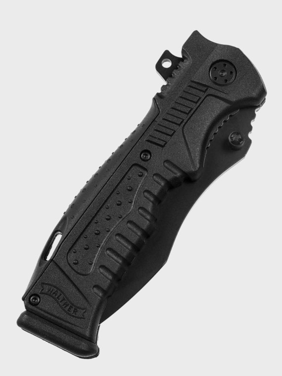 WALTHER NÓŻ SKŁADANY TAKTYCZNY P99 STAL NIERDZEWNA 440C Z KABURĄ DO PASA Czarny