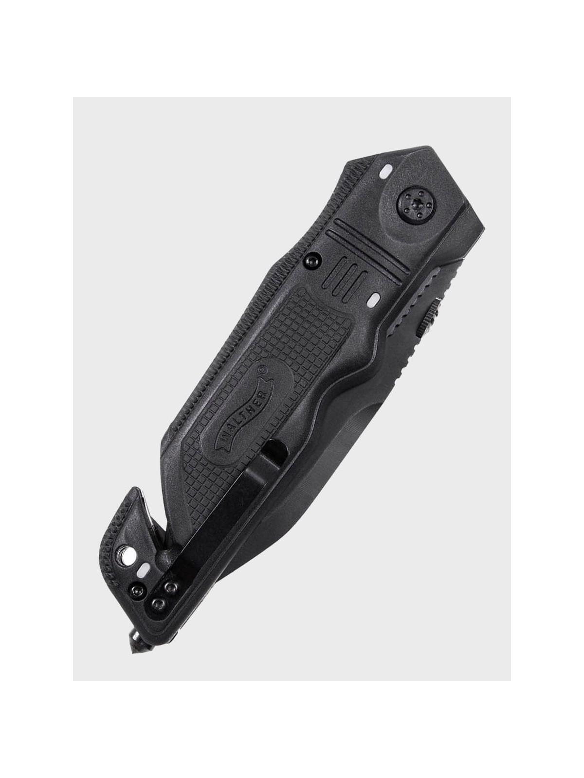 WALTHER NÓŻ SKŁADANY RATOWNICZY EMERGENCY RESCUE CLIP-POINT CZARNY