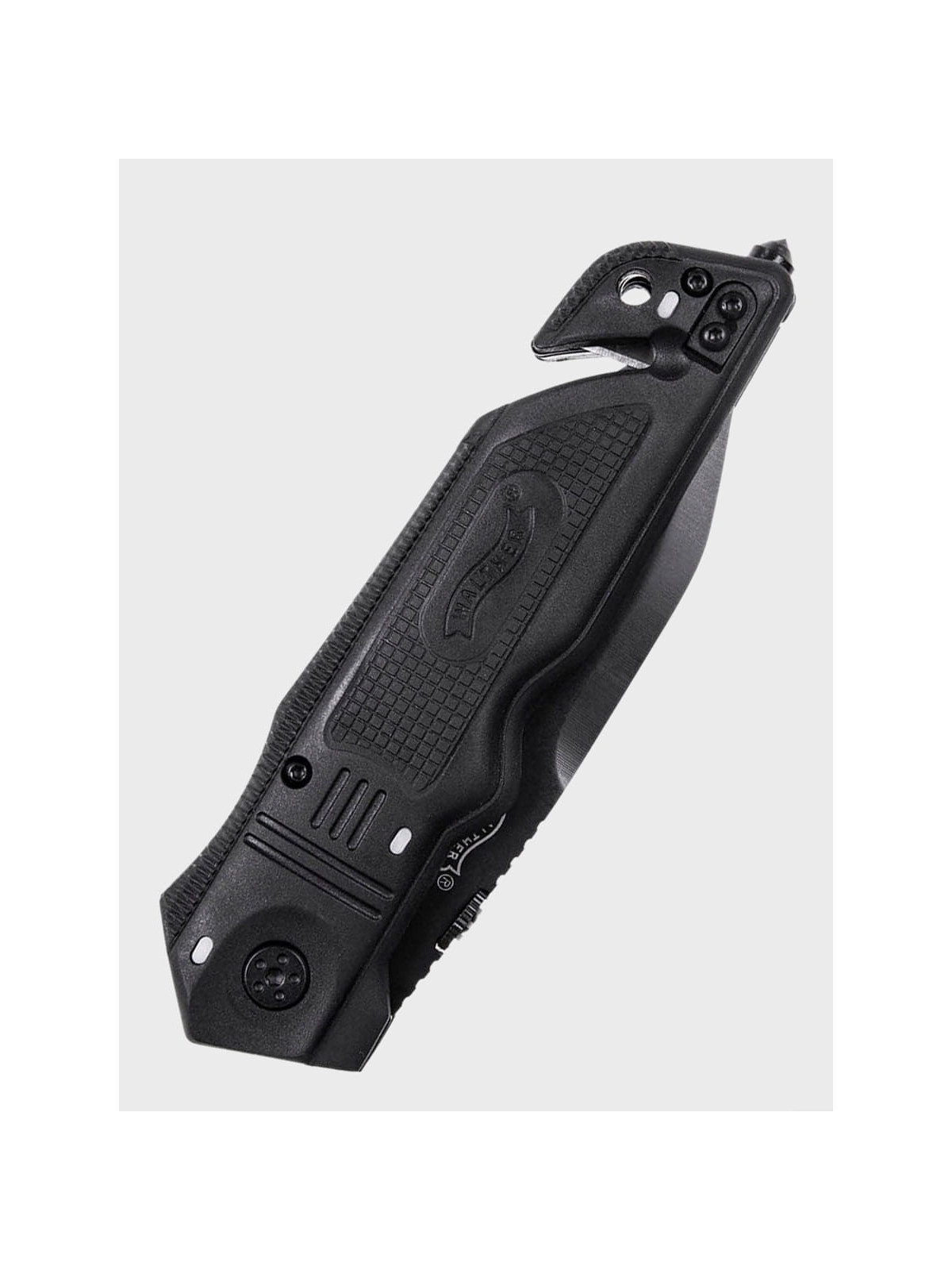 WALTHER NÓŻ SKŁADANY RATOWNICZY EMERGENCY RESCUE CLIP-POINT CZARNY