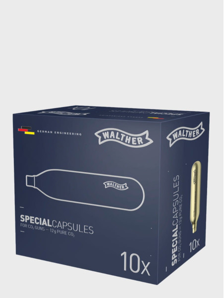 WALTHER Nabój CO2 Kapsułka 12g DO WIATRÓWEK ORAZ REPLIK 10 szt.