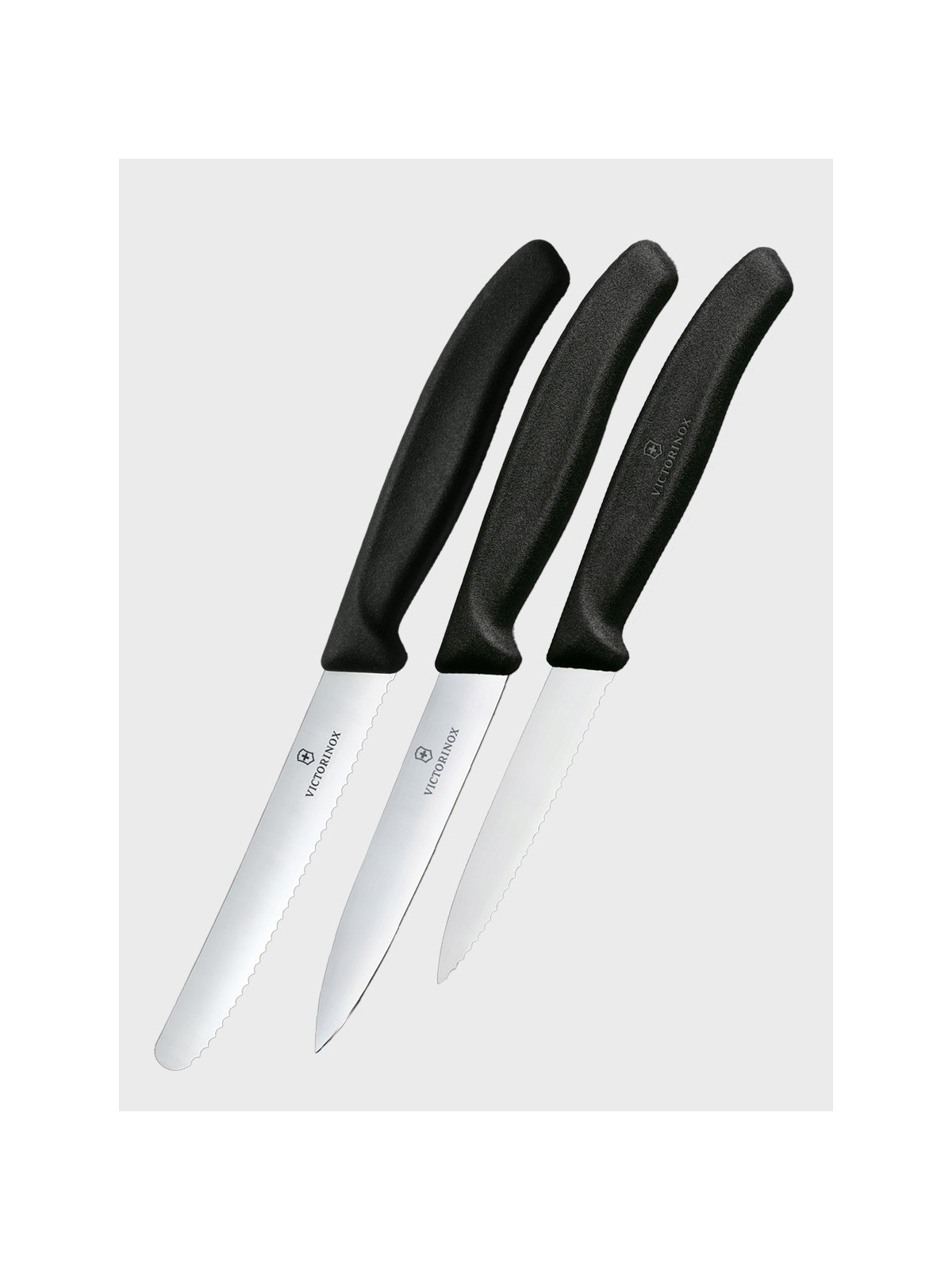 VICTORINOX Noże 3 szt zestaw do warzyw i owoców 6.7113.34 Swiss Classic czarne