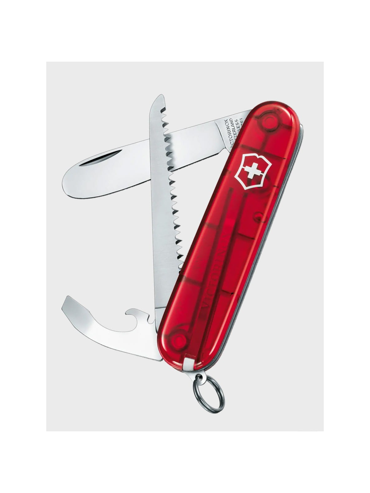 VICTORINOX Scyzoryk 0.2373.T My First 10 narzędzi zestaw smycz czerwony