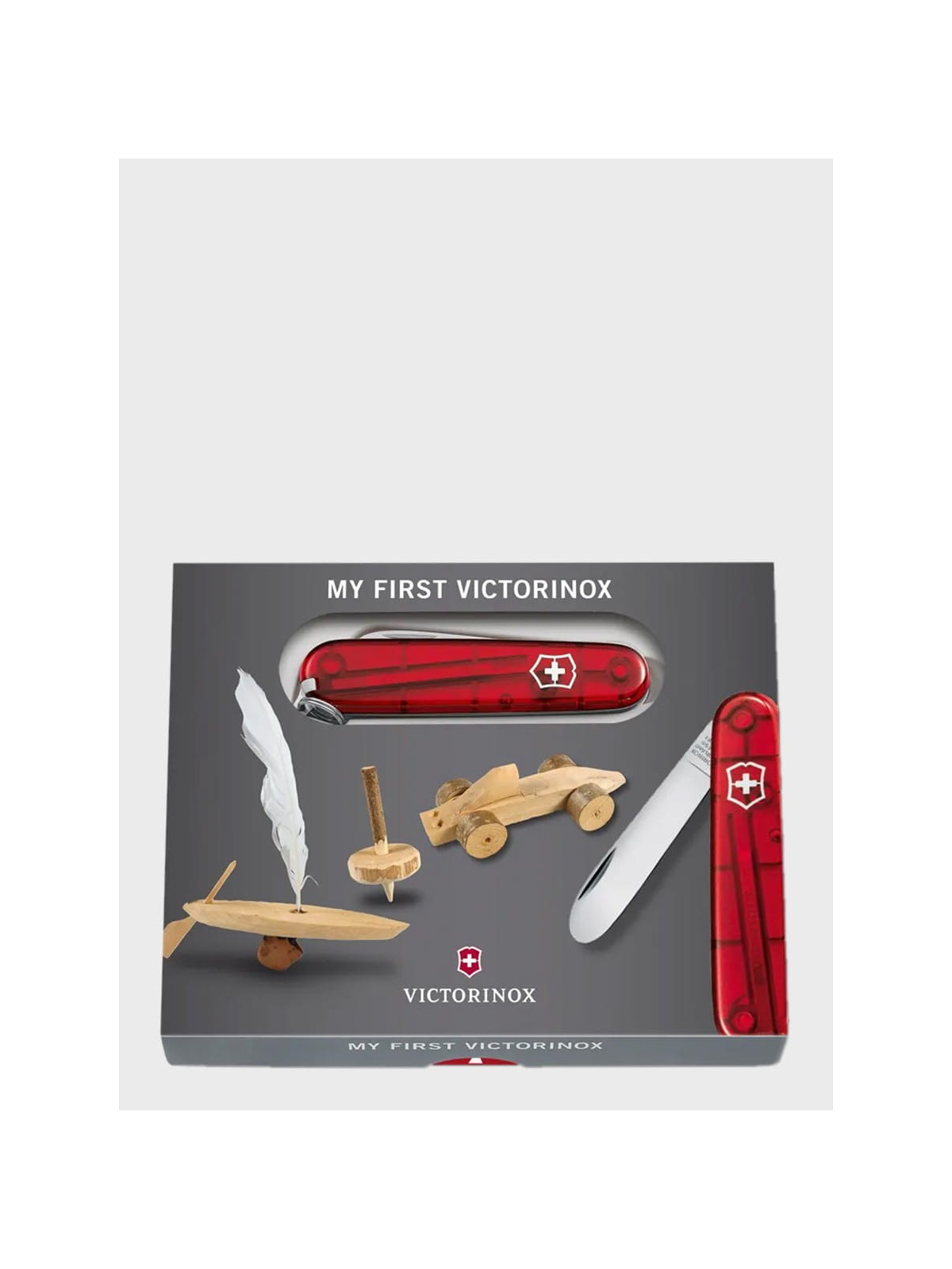 VICTORINOX Scyzoryk 0.2373.T My First 10 narzędzi zestaw smycz czerwony