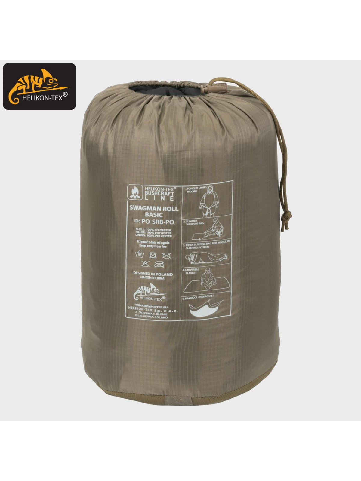HELIKON-TEX PELERYNA PRZECIWDESZCZOWA SWAGMAN ROLL BASIC CZARNA