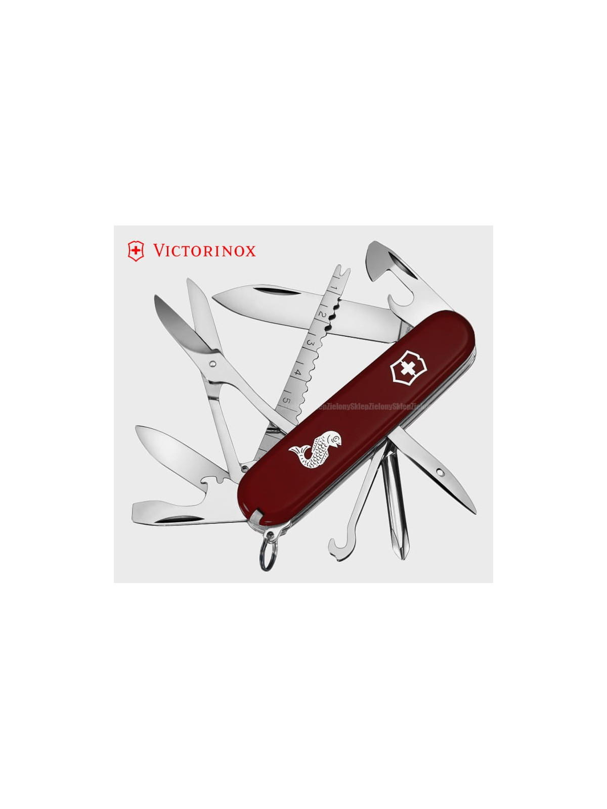 VICTORINOX SCYZORYK 1.4733.72 FISHERMAN 18 FUNKCJI CZERWONY
