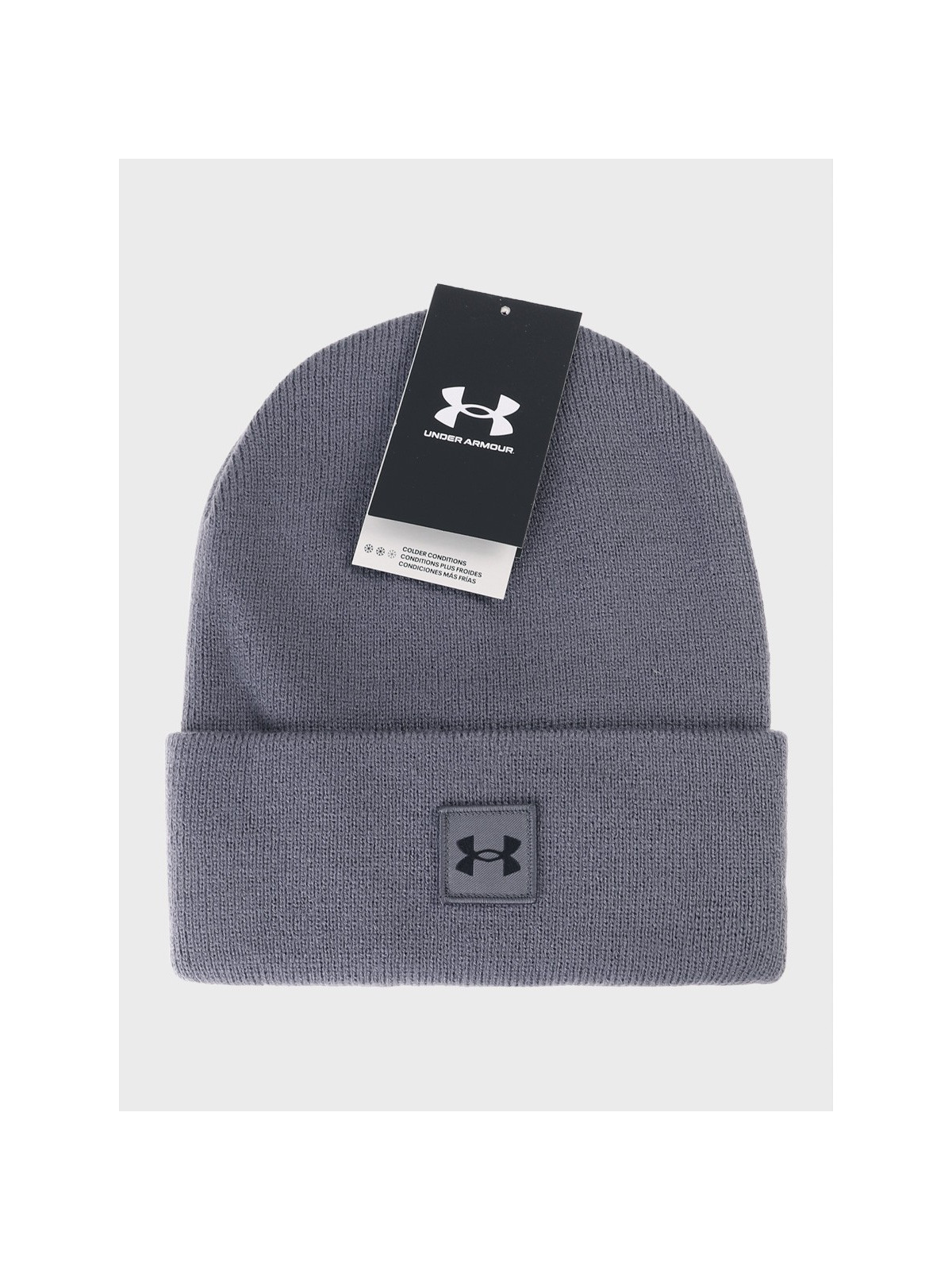 UNDER ARMOUR CZAPKA ZIMOWA MĘSKA TERMOAKTYWNA CIEPŁA NA ZIMĘ SZARA