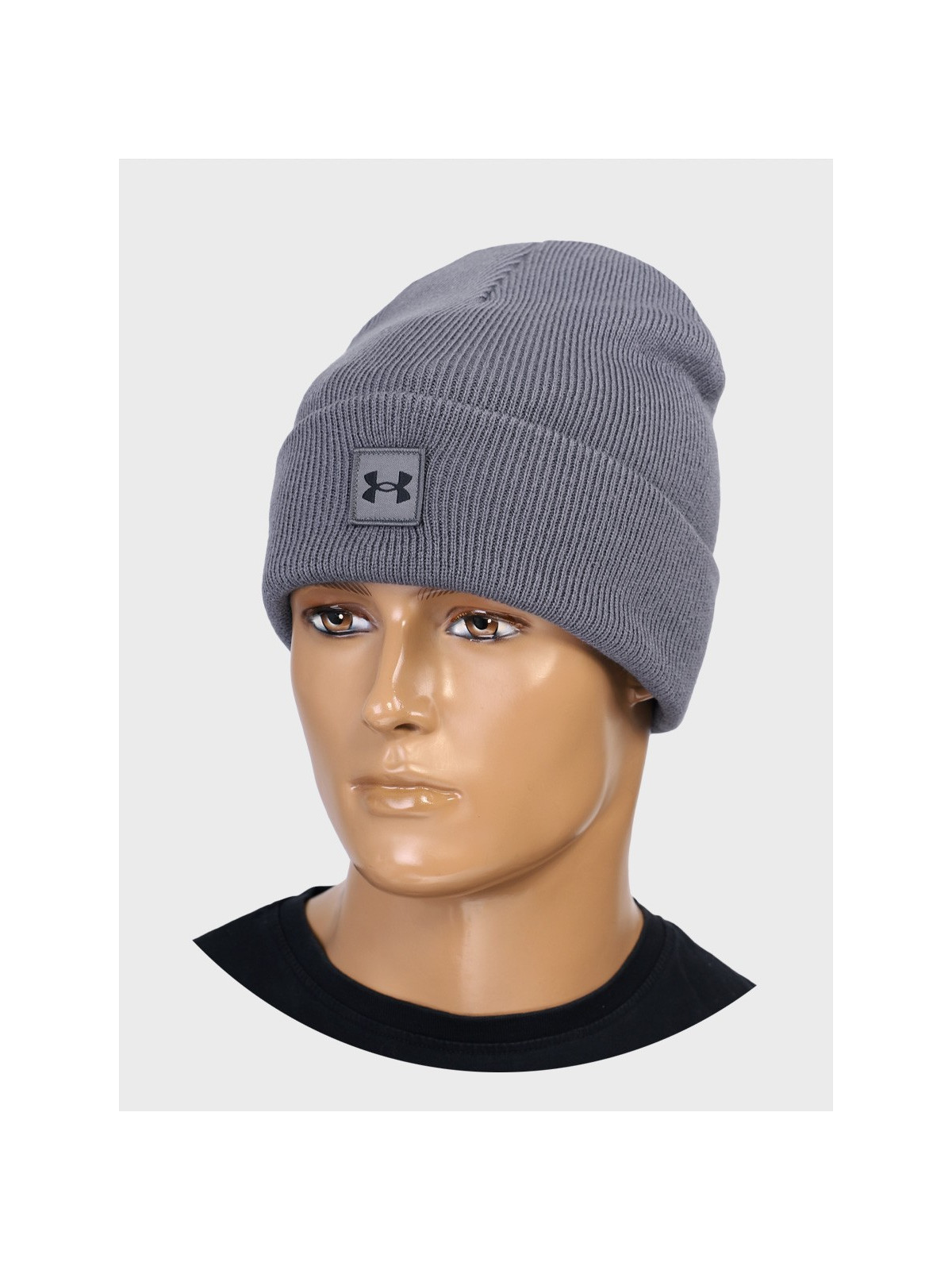 UNDER ARMOUR CZAPKA ZIMOWA MĘSKA TERMOAKTYWNA CIEPŁA NA ZIMĘ SZARA