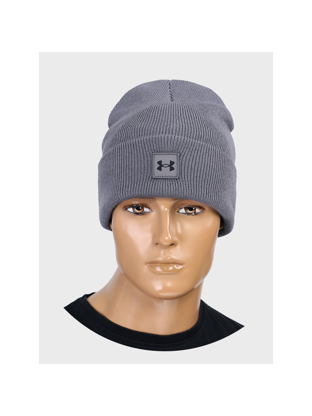 UNDER ARMOUR CZAPKA ZIMOWA MĘSKA TERMOAKTYWNA CIEPŁA NA ZIMĘ SZARA