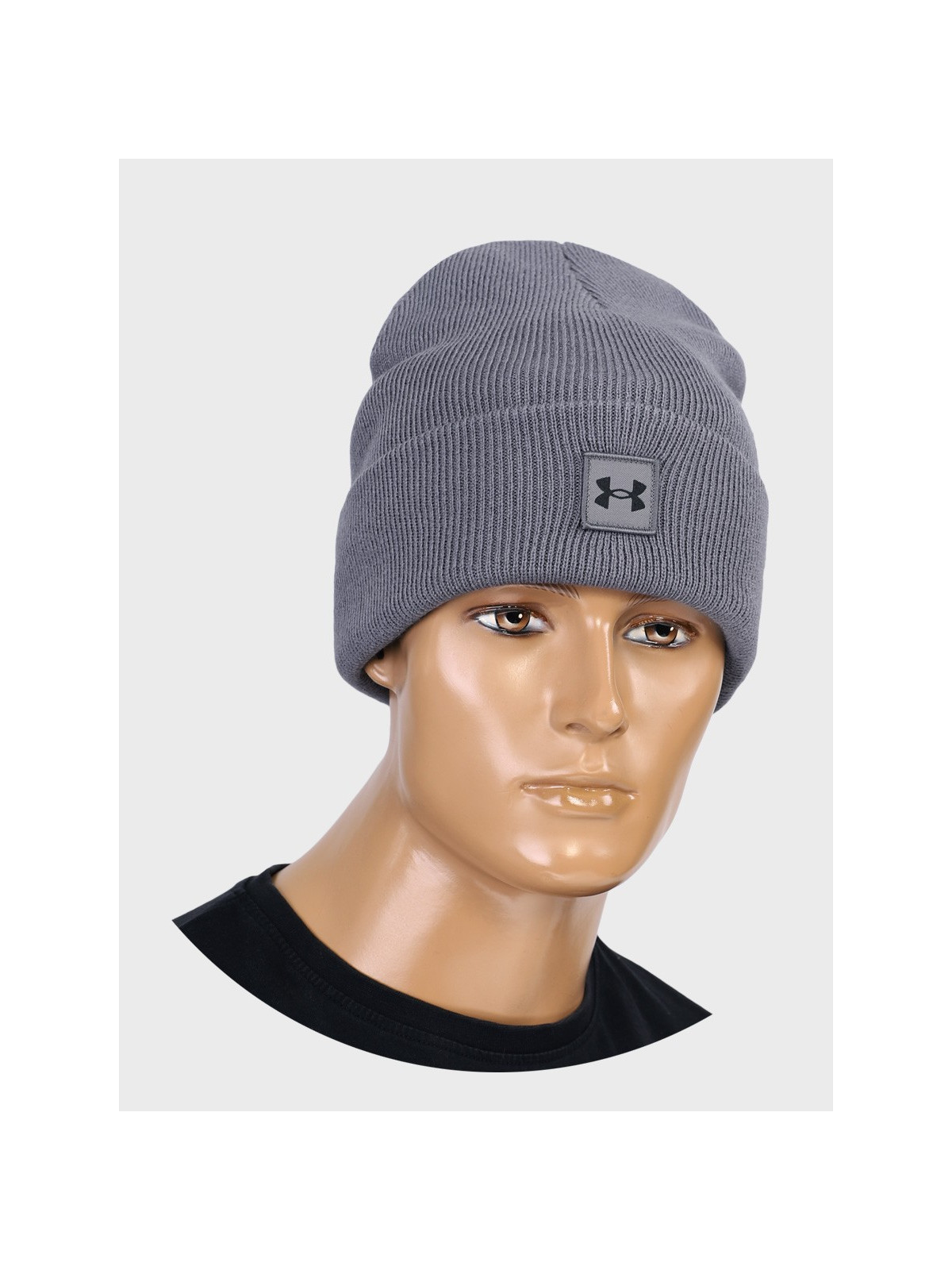 UNDER ARMOUR CZAPKA ZIMOWA MĘSKA TERMOAKTYWNA CIEPŁA NA ZIMĘ SZARA