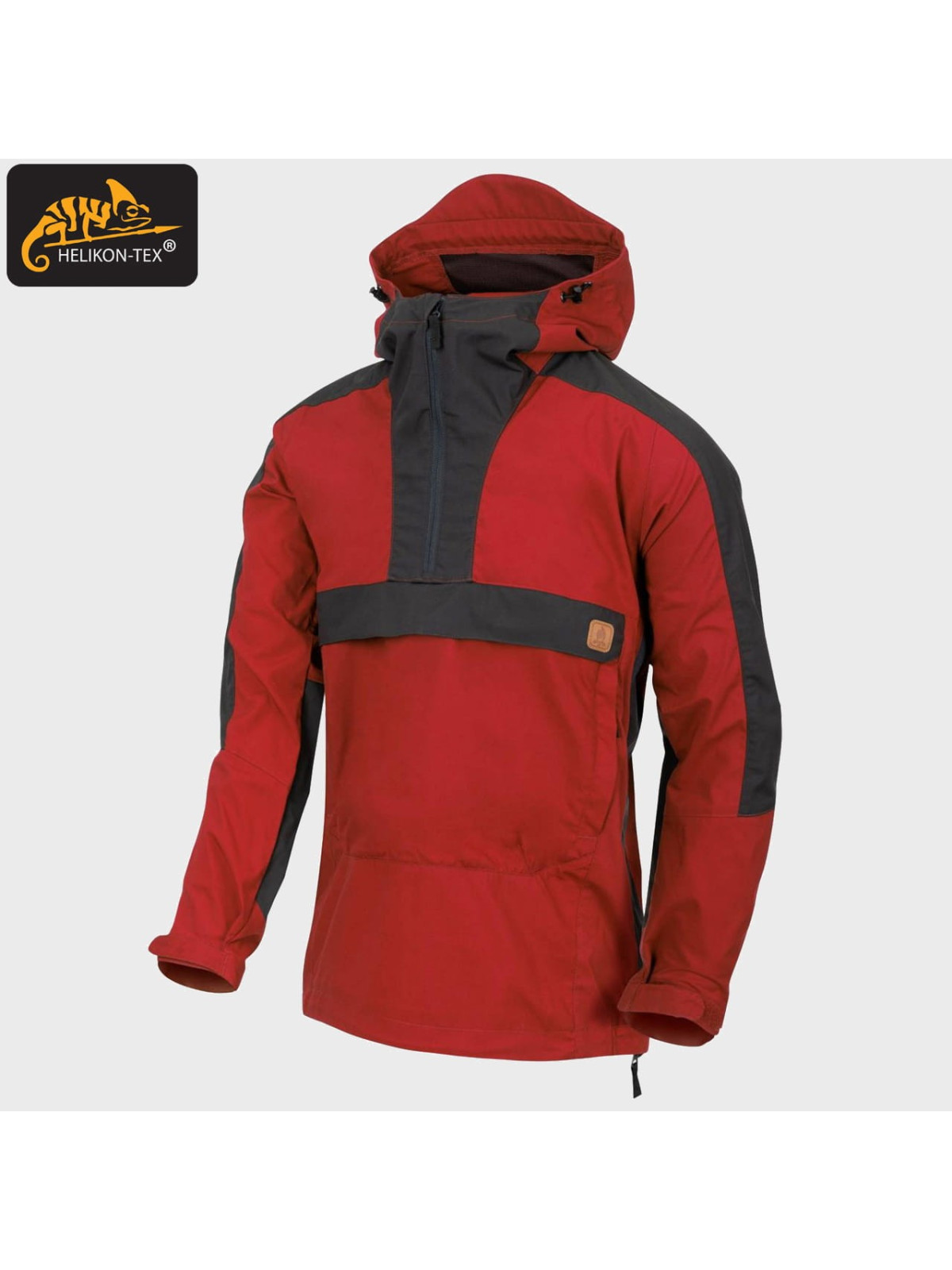 HELIKON-TEX KURTKA KANGURKA ANORAK WOODSMAN CZERWONO-SZARA 3XL