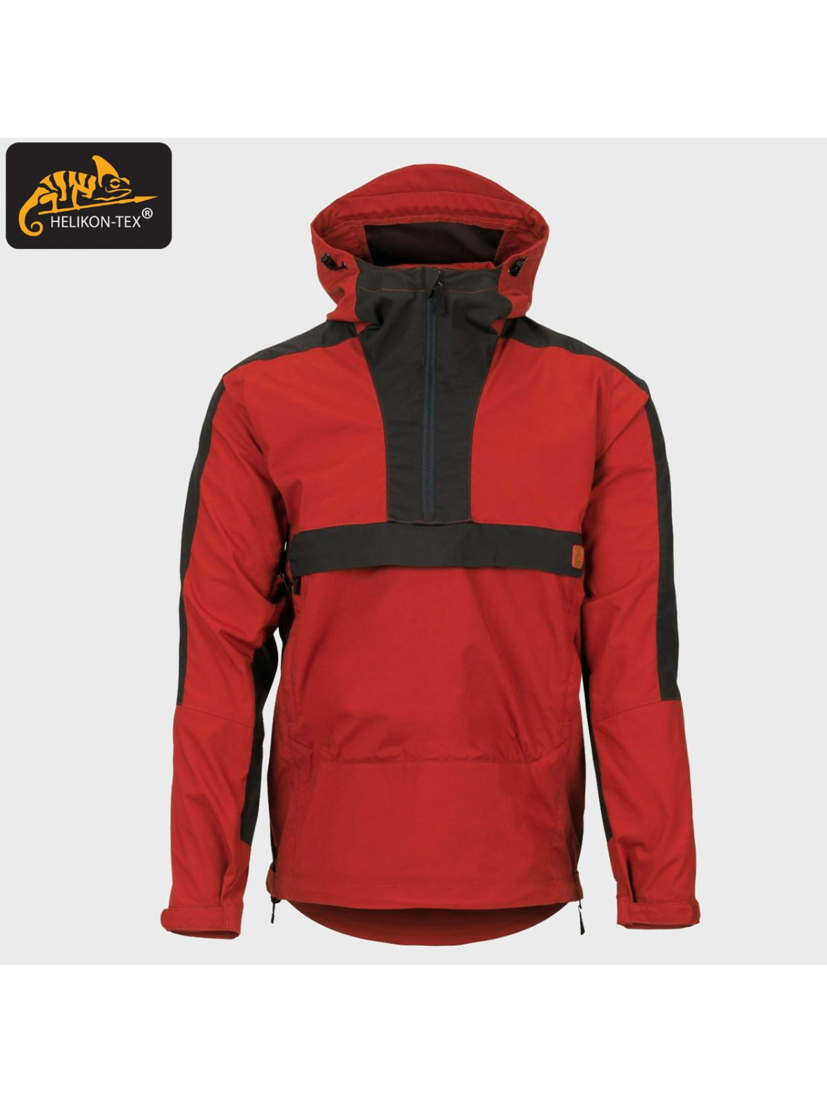 HELIKON-TEX KURTKA KANGURKA ANORAK WOODSMAN CZERWONO-SZARA 3XL