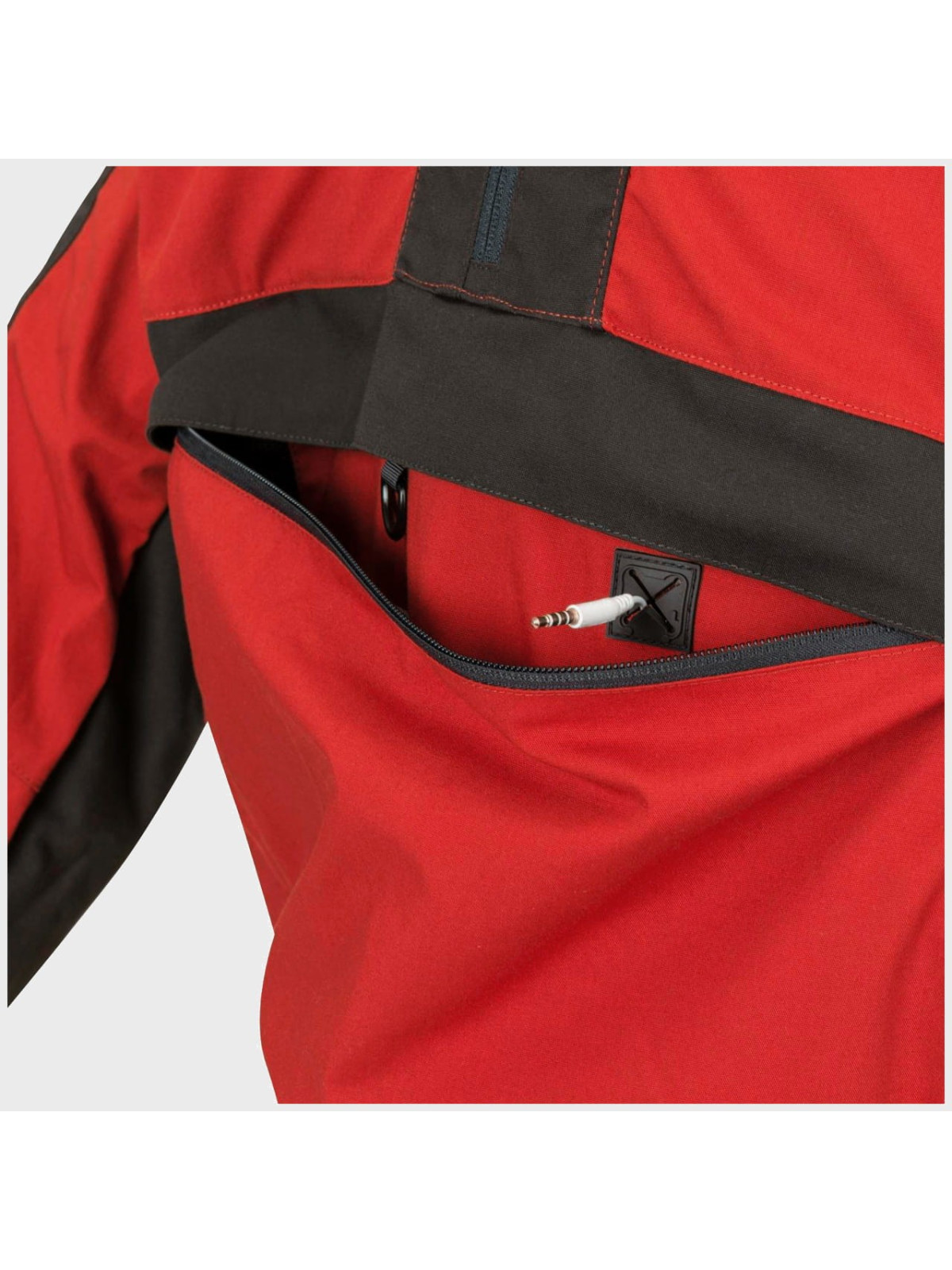 HELIKON-TEX KURTKA KANGURKA ANORAK WOODSMAN CZERWONO-SZARA 3XL