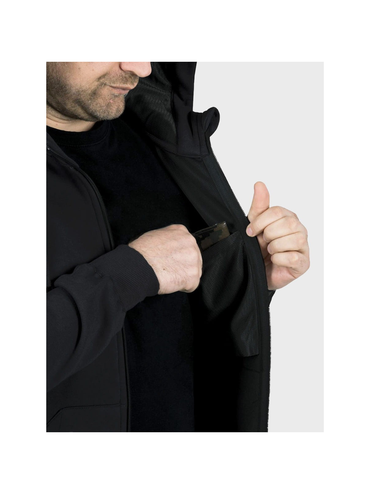 HELIKON-TEX BLUZA URBAN TACTICAL HOODIE LITE CZARNA XXL