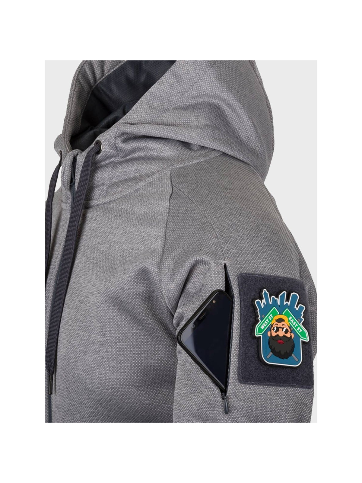 HELIKON-TEX BLUZA URBAN TACTICAL HOODIE MELANŻ SZARY XXL