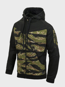 HELIKON-TEX BLUZA ROZPINANA Z KAPTUREM ROUGE HOODIE FULLZIP CZARNY-TIGER STRIPE XL