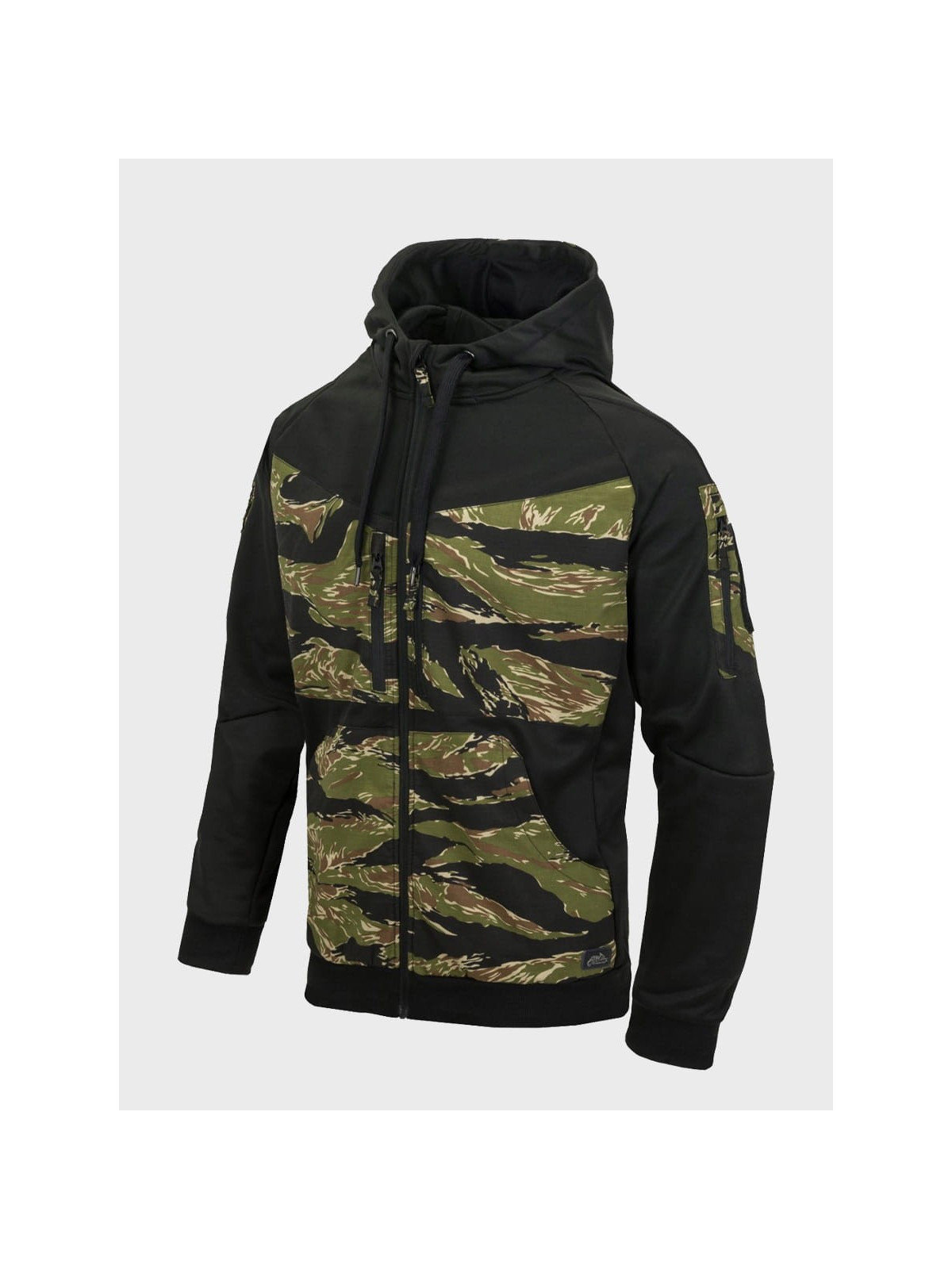 HELIKON-TEX BLUZA ROZPINANA Z KAPTUREM ROUGE HOODIE FULLZIP CZARNY-TIGER STRIPE XL