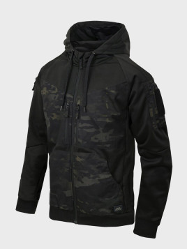 HELIKON-TEX BLUZA ROZPINANA Z KAPTUREM ROUGE HOODIE FULLZIP CZARNY-MULTICAM BLACK XL