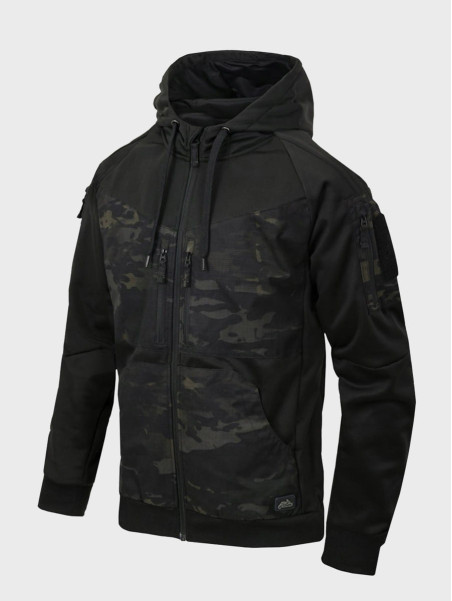 HELIKON-TEX BLUZA ROZPINANA Z KAPTUREM ROUGE HOODIE FULLZIP CZARNY-MULTICAM BLACK XL