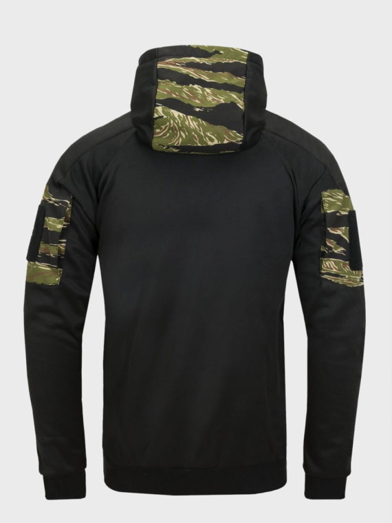 HELIKON-TEX BLUZA ROZPINANA Z KAPTUREM ROUGE HOODIE FULLZIP CZARNY-MULTICAM BLACK XL