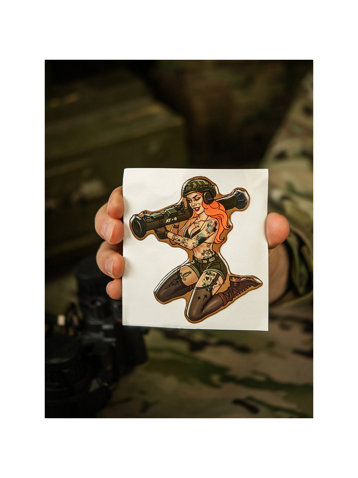 M-TAC Naklejka Tactical Girl Nr10 AT4 Tattoo