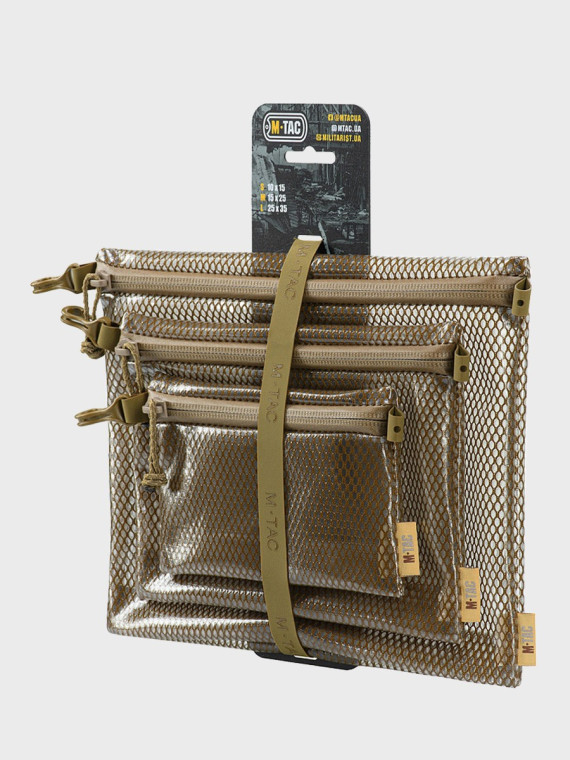 M-TAC Zestaw Organizerów Zip Pocket Elite S+M+L Coyote