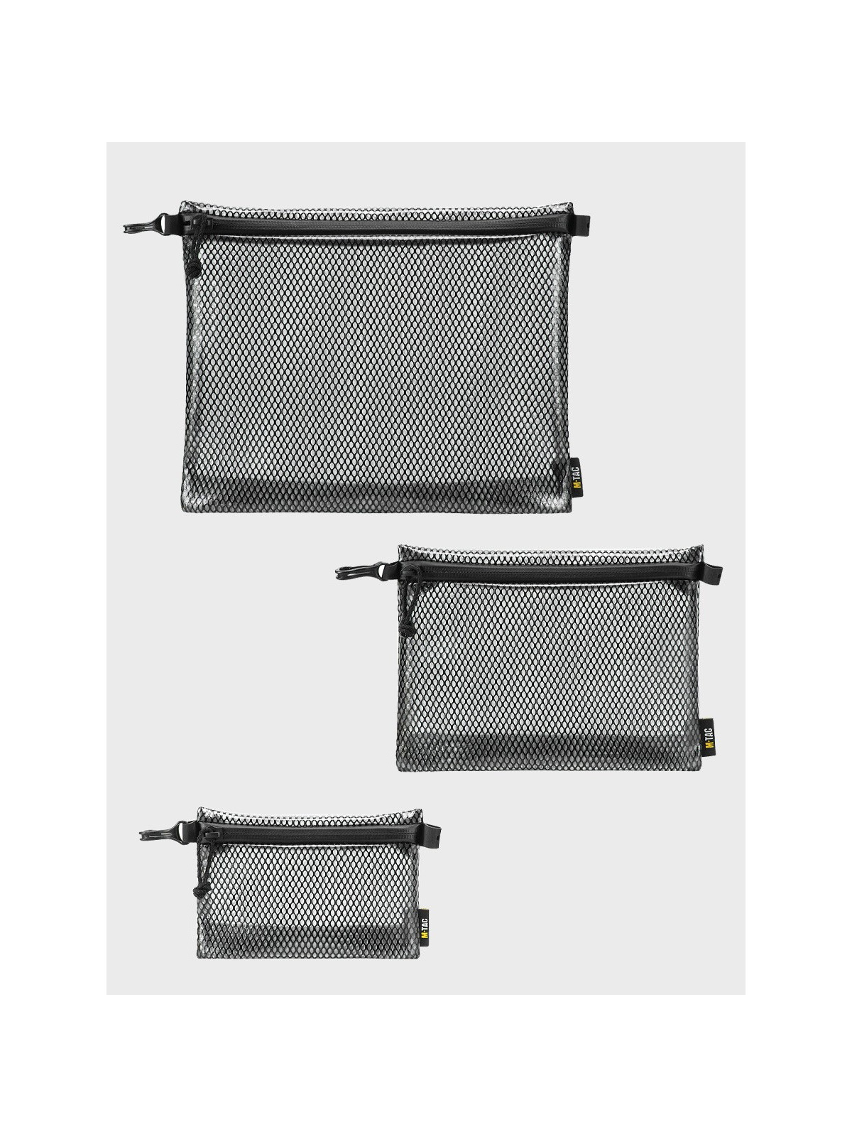 M-TAC Zestaw Organizerów Zip Pocket Elite S+M+L Czarny