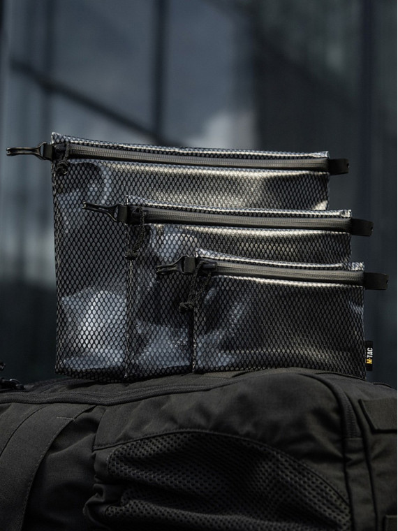 M-TAC Zestaw Organizerów Zip Pocket Elite S+M+L Czarny