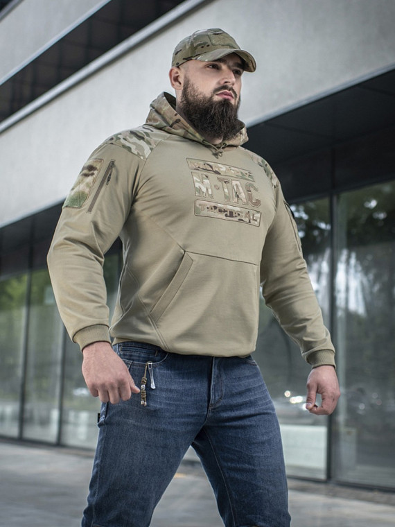 M-TAC Bluza kangurka z kapturem Combat Tan-Multicam XXL