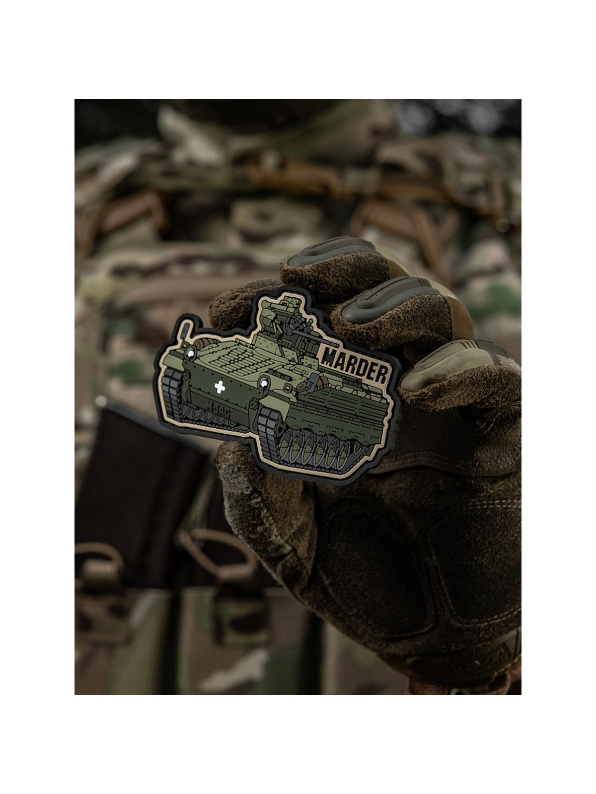 M-TAC Naszywka Rzep Marder PVC Morale Patch Wóz Bojowy Oliwkowy