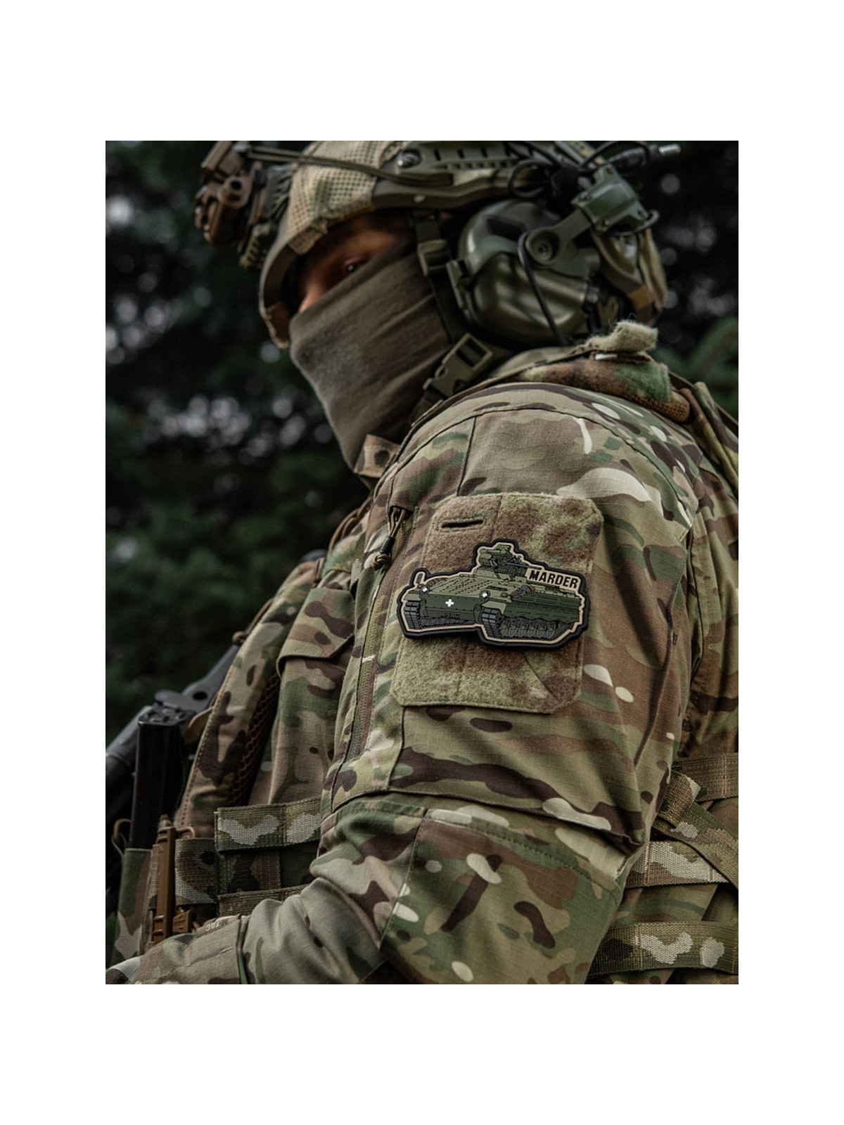 M-TAC Naszywka Rzep Marder PVC Morale Patch Wóz Bojowy Oliwkowy