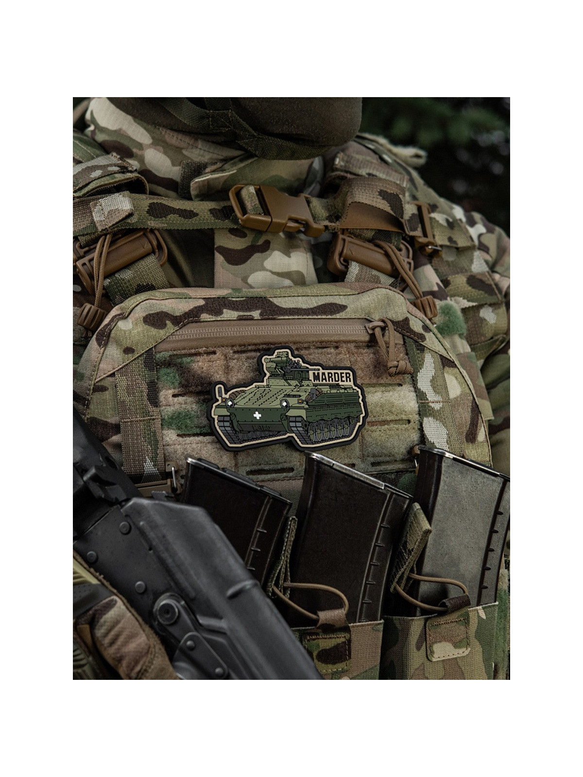 M-TAC Naszywka Rzep Marder PVC Morale Patch Wóz Bojowy Oliwkowy
