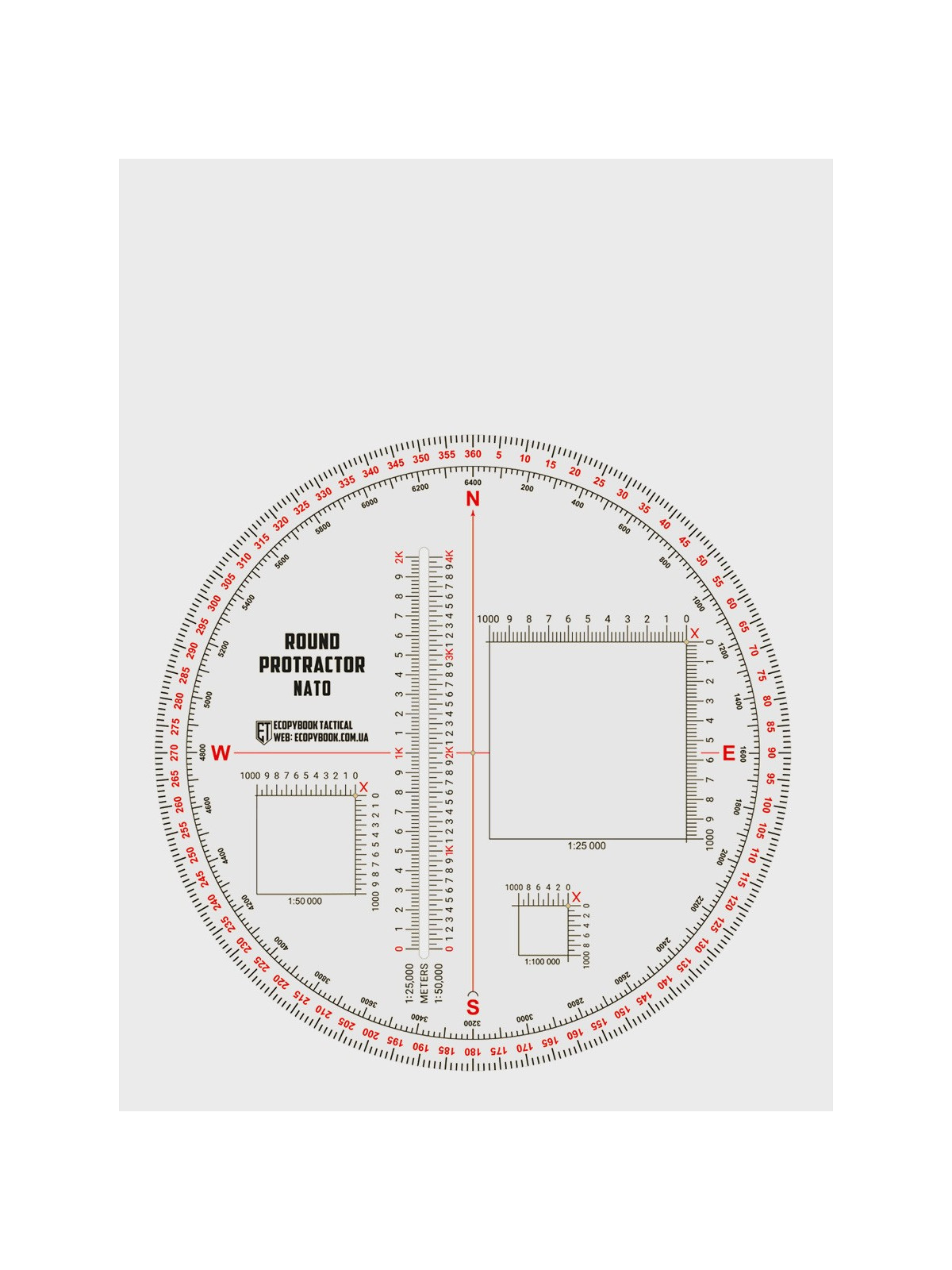 M-TAC Linijka Protractor 130mm NATO Ecopybook
