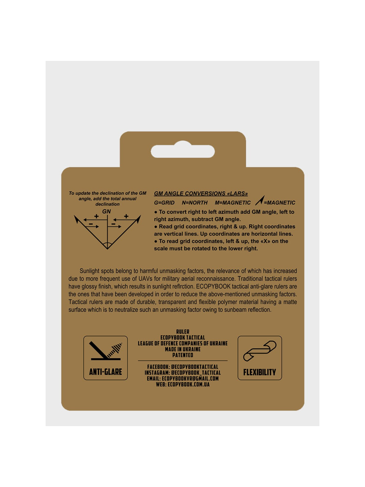 M-TAC Linijka Protractor 130mm NATO Ecopybook