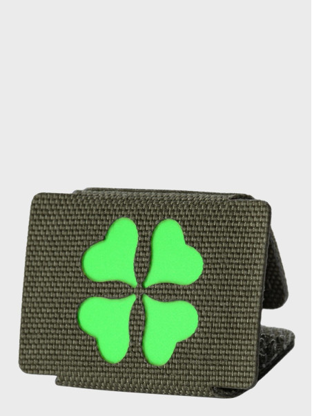M-TAC Naszywka koniczyna czterolistna MOLLE cordura laser cut fluorescencyjna oliwkowa