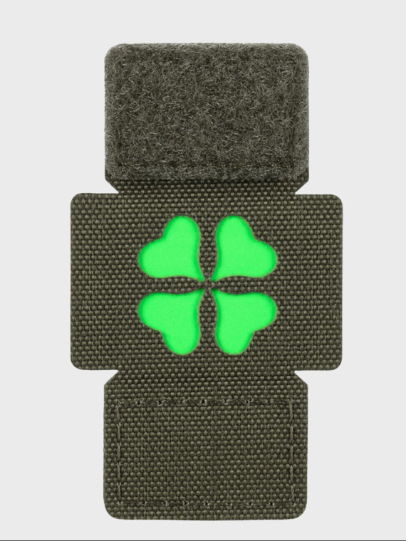 M-TAC Naszywka koniczyna czterolistna MOLLE cordura laser cut fluorescencyjna oliwkowa