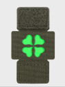 M-TAC Naszywka koniczyna czterolistna MOLLE cordura laser cut fluorescencyjna oliwkowa