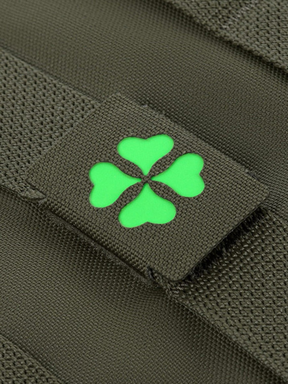M-TAC Naszywka koniczyna czterolistna MOLLE cordura laser cut fluorescencyjna oliwkowa