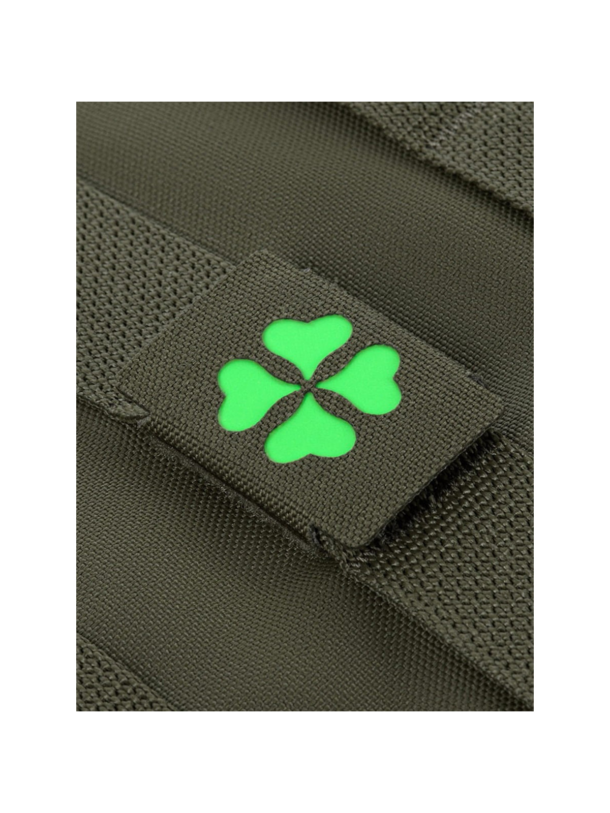 M-TAC Naszywka koniczyna czterolistna MOLLE cordura laser cut fluorescencyjna oliwkowa