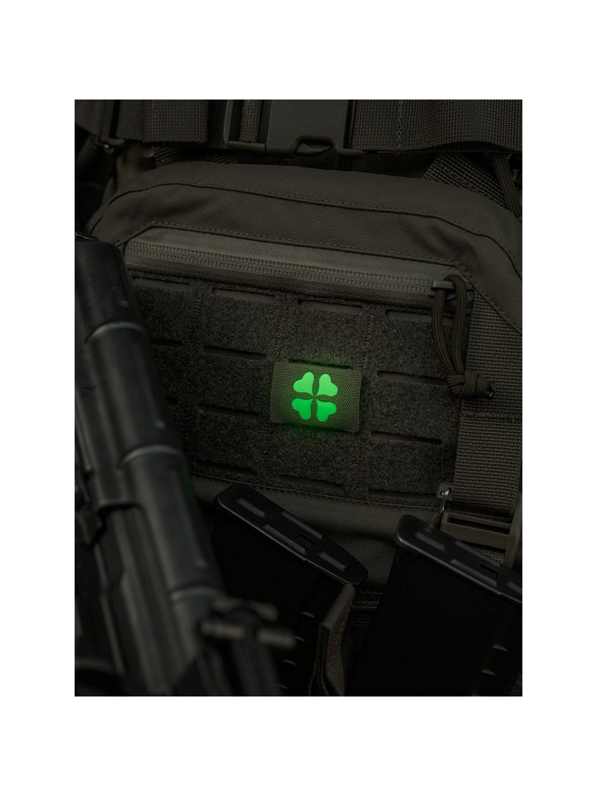 M-TAC Naszywka koniczyna czterolistna MOLLE cordura laser cut fluorescencyjna oliwkowa