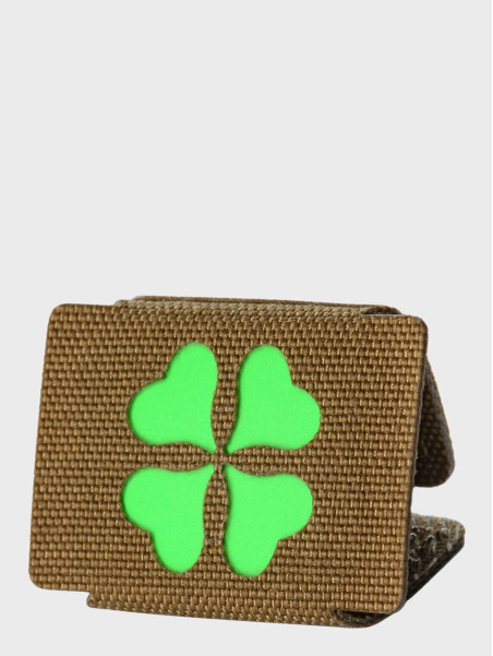 M-TAC Naszywka koniczyna czterolistna MOLLE cordura laser cut fluorescencyjna coyote