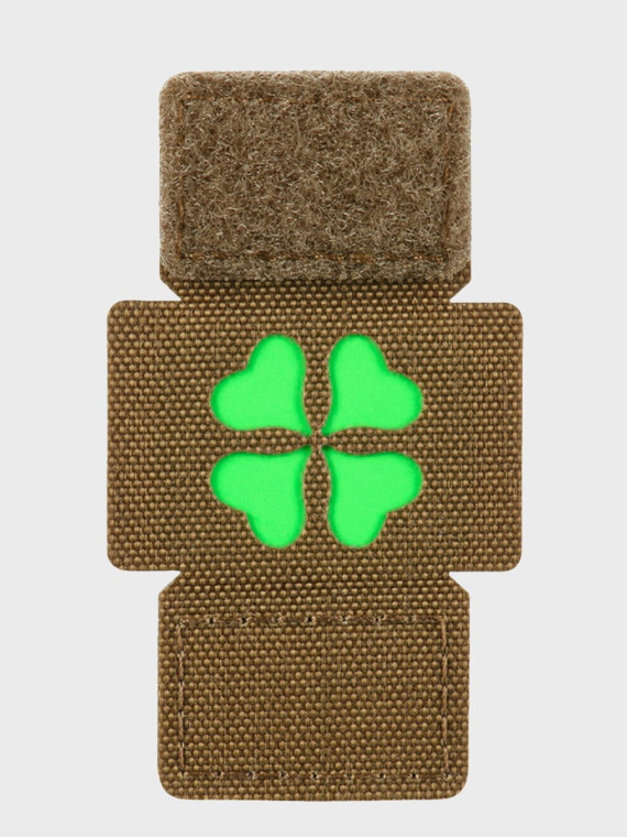 M-TAC Naszywka koniczyna czterolistna MOLLE cordura laser cut fluorescencyjna coyote