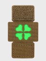 M-TAC Naszywka koniczyna czterolistna MOLLE cordura laser cut fluorescencyjna coyote