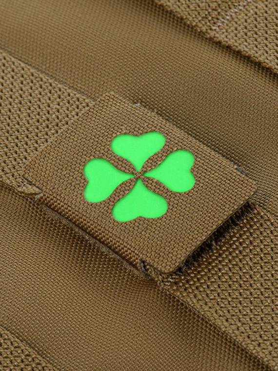 M-TAC Naszywka koniczyna czterolistna MOLLE cordura laser cut fluorescencyjna coyote