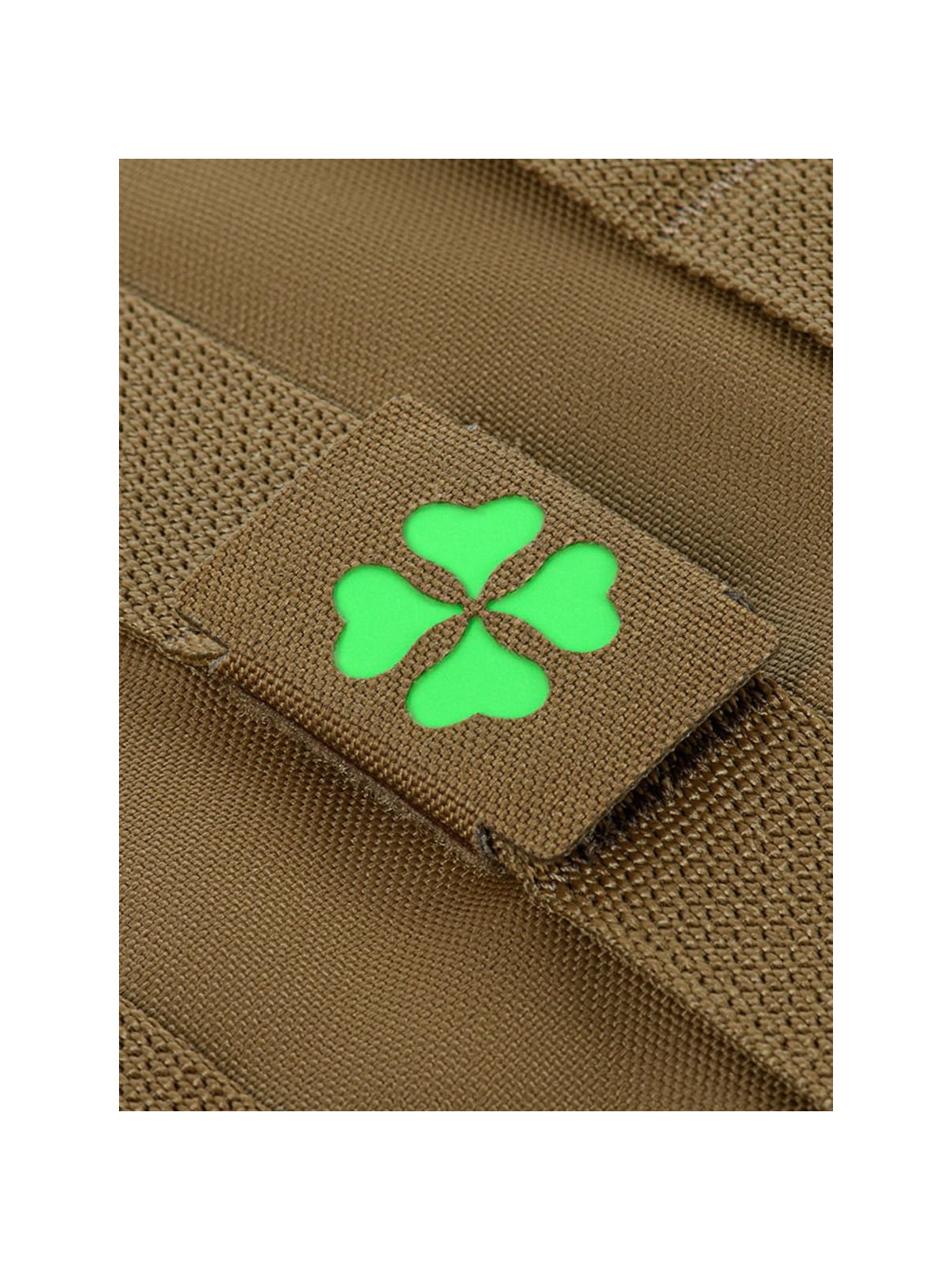 M-TAC Naszywka koniczyna czterolistna MOLLE cordura laser cut fluorescencyjna coyote