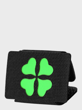 M-TAC Naszywka koniczyna czterolistna MOLLE cordura laser cut fluorescencyjna czarna