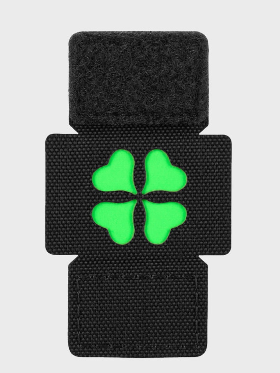 M-TAC Naszywka koniczyna czterolistna MOLLE cordura laser cut fluorescencyjna czarna