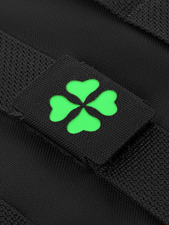 M-TAC Naszywka koniczyna czterolistna MOLLE cordura laser cut fluorescencyjna czarna