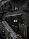 M-TAC Naszywka koniczyna czterolistna MOLLE cordura laser cut fluorescencyjna czarna